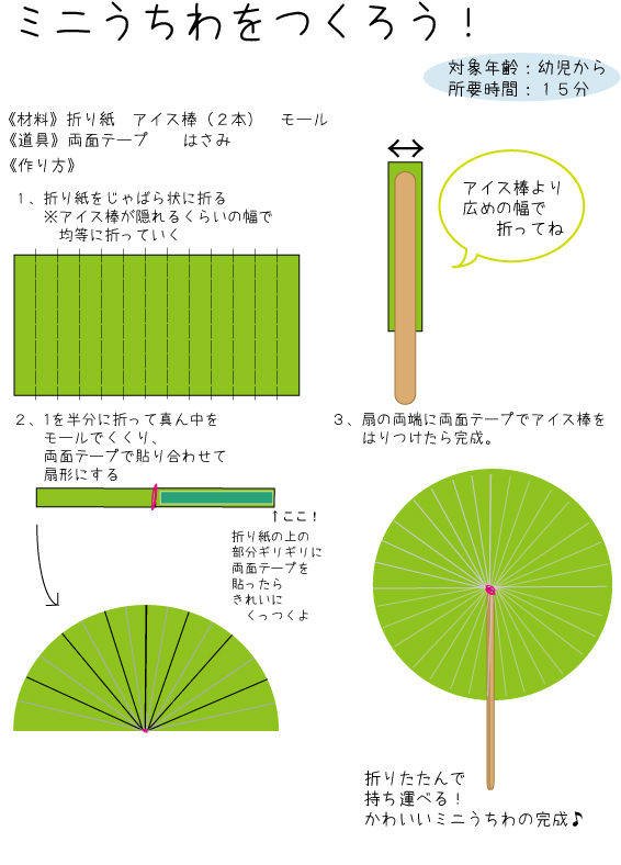 ミニうちわをつくろう